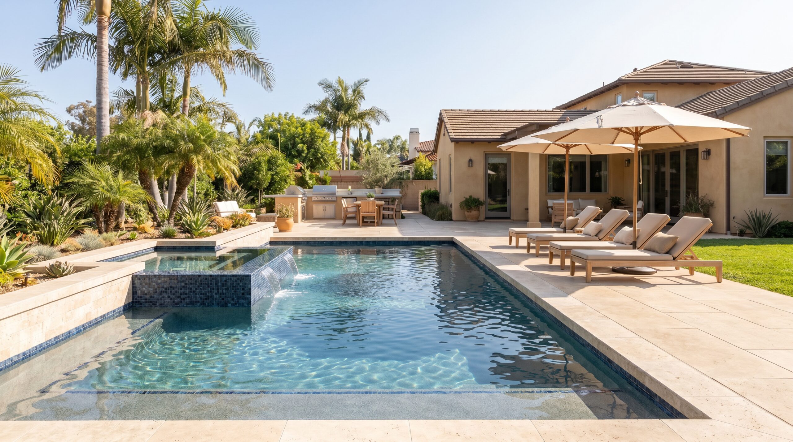 Pool and spa construction project in Riverside County